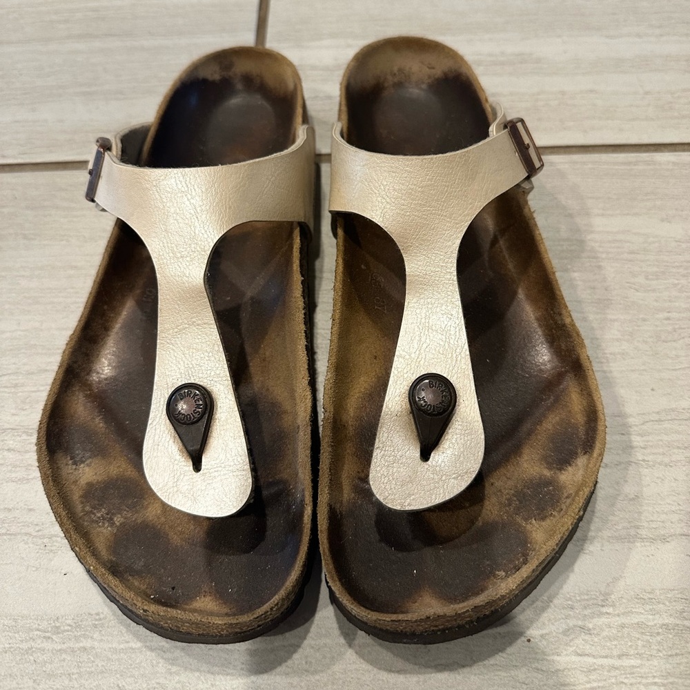 Birkenstock Gizeh in Graceful Pearl White